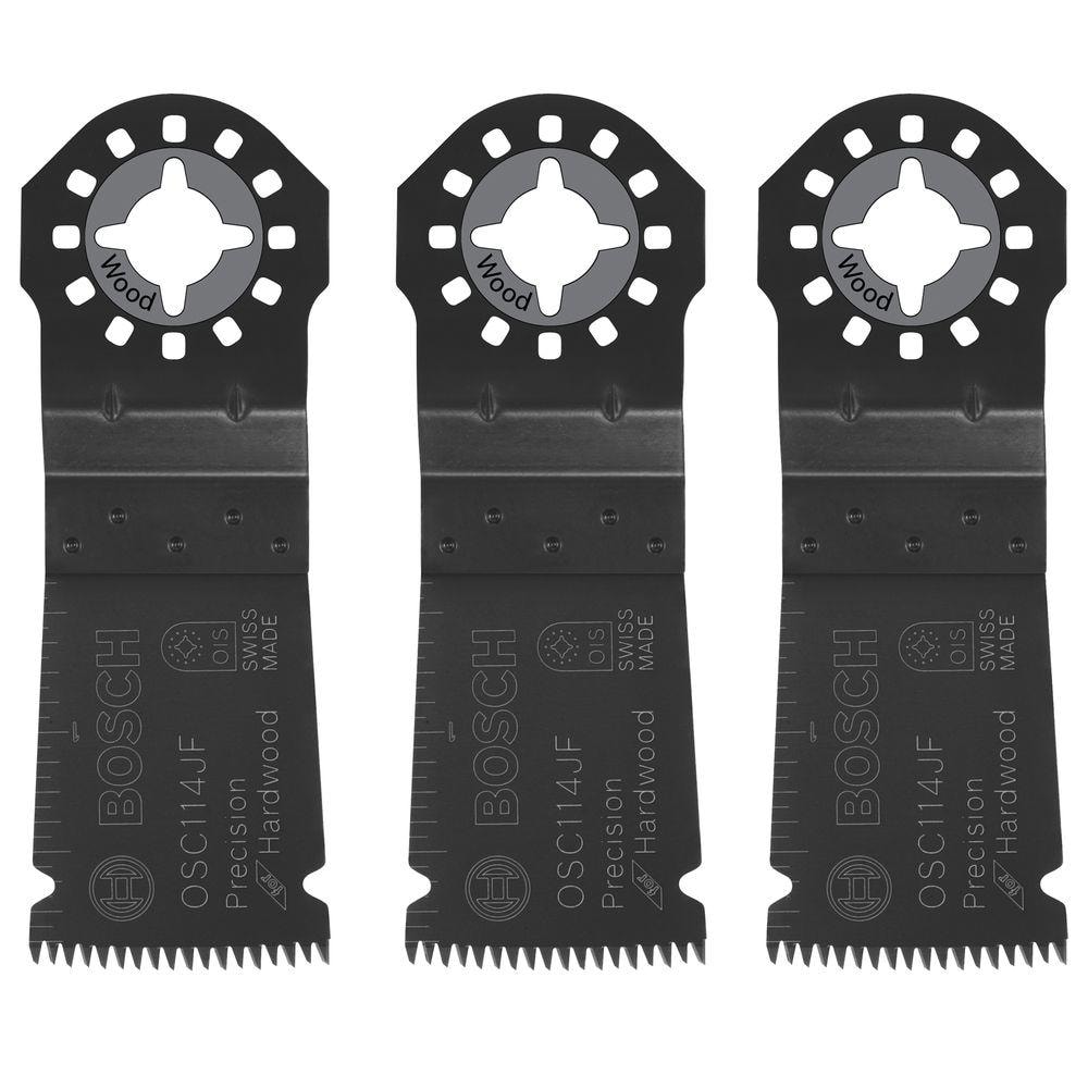 Bosch 1-1/4 in. Bi-Metal Precision Japanese Tooth Oscillating Tool Blade  for Cutting Hard Wood (3-Pack) OSC114JF-3