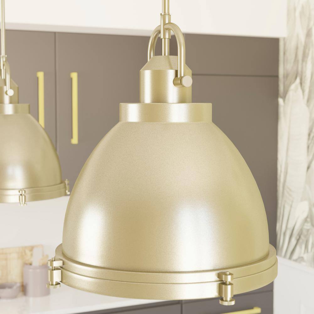 Bridgemoor Modern Brass 17" Glass Dome Pendant Light