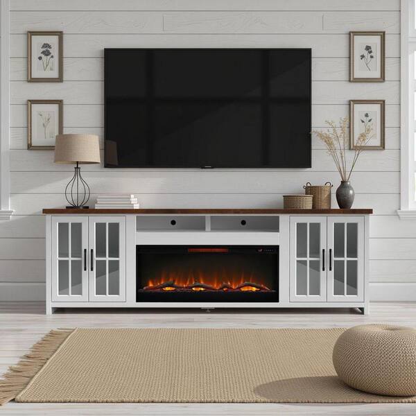 ToolCat 97 in. Freestanding Fireplace TV Stand with 42 in