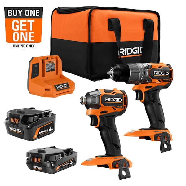 18V NUKE SubCompact Brushless Cordless 2-Tool Combo Kit with 4Ah MAX Output Battery, 2Ah MAX Output Battery, and Charger
