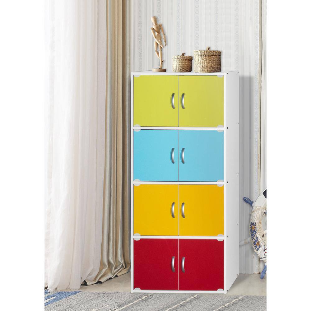 Rainbow 57'' Tall 8-Door Freestanding Storage Cabinet