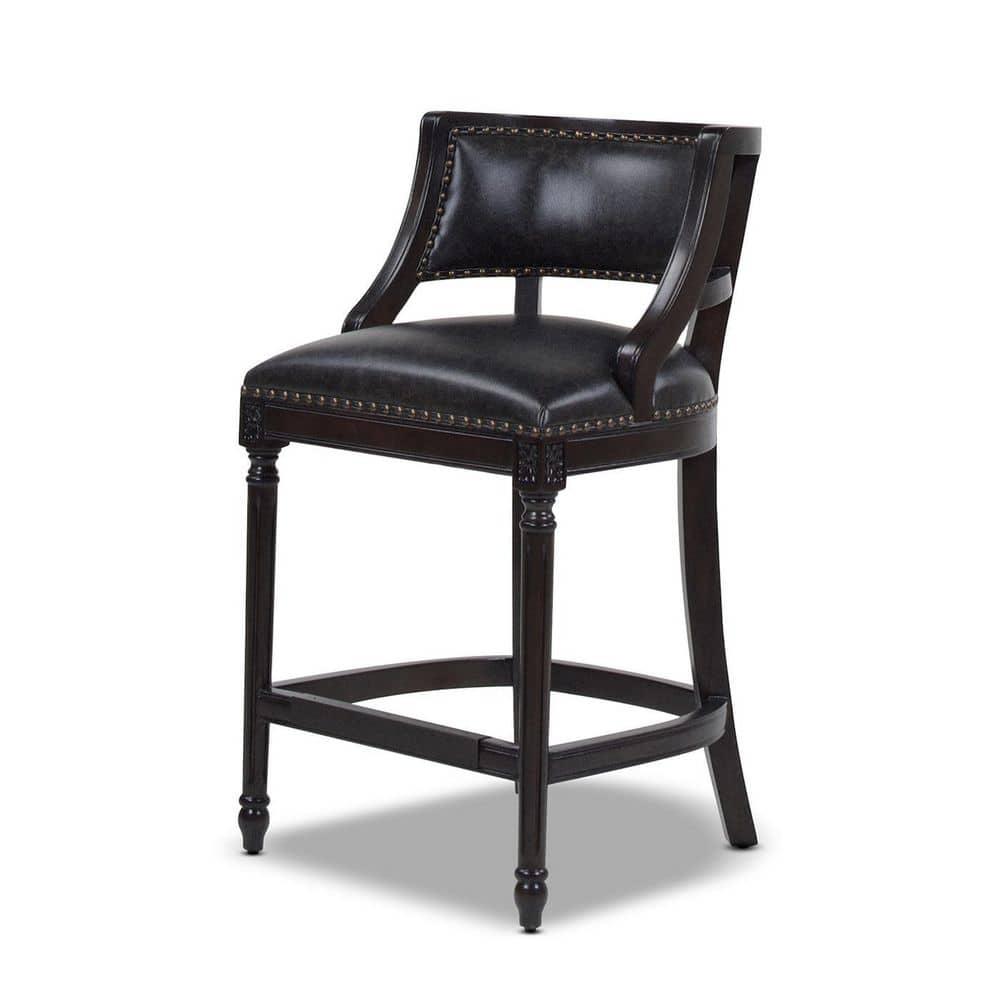 Reviews for Jennifer Taylor Paris 26 in. Black Brown Faux Leather ...