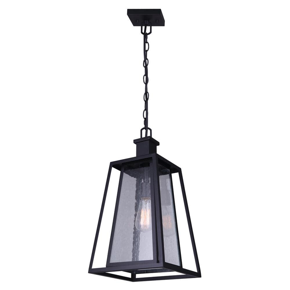 CANARM Grove 1-Light Matte Black Outdoor Pendant Light IOL484BK - The ...