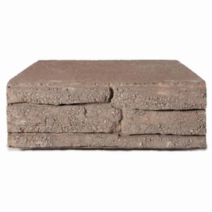 Natural Impressions 12 in. x 7 in. x 4 in. Charcoal/Tan Flagstone Concrete Garden Wall Blocks