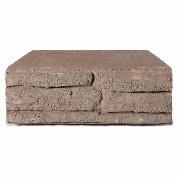 Unbranded Natural Impressions 12 in. x 7 in. x 4 in. Charcoal/Tan Flagstone Concrete Garden Wall Blocks