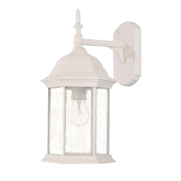 Acclaim Lighting Craftsman Collection 1-Light Textured White Outdoor Wall-Mount Light Fixture
