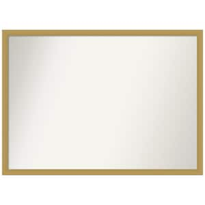 Grace Brushed Gold Narrow 40 in. W x 29 in. H Non-Beveled Bathroom Wall Mirror in Gold