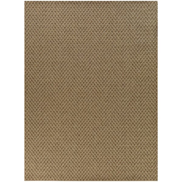 Hampton Bay Tan 6 ft. x 9 ft. Natural Weave Indoor/Outdoor Area Rug