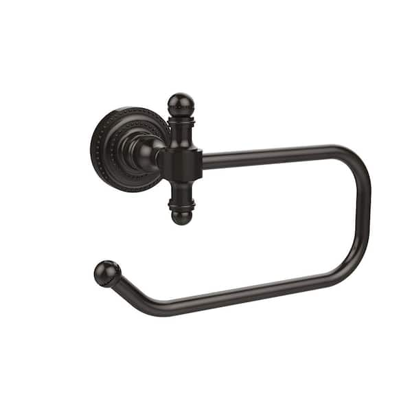 Allied Brass Matte Black Freestanding Single Post Toilet Paper Holder in  the Toilet Paper Holders department at