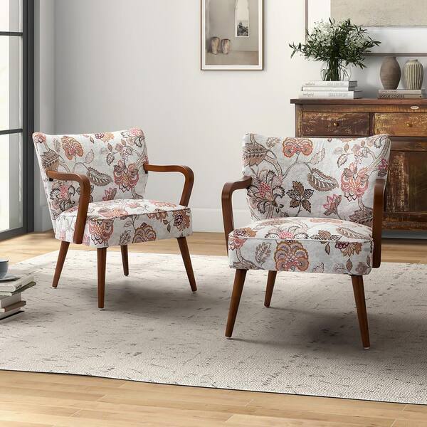 accent chairs with floral patterns