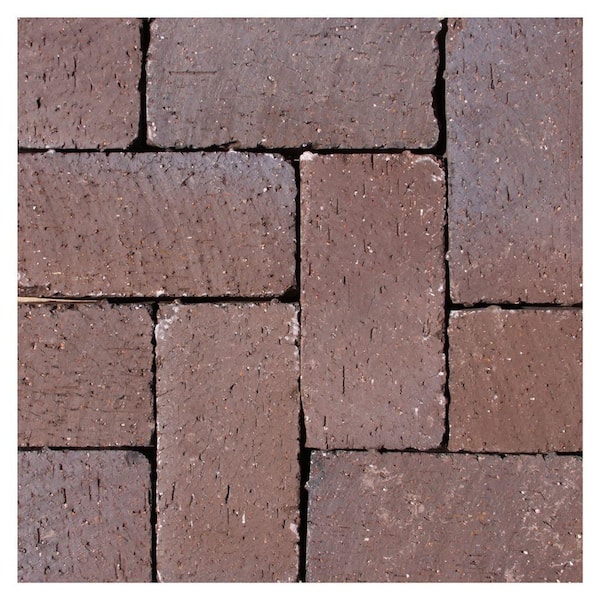 Unbranded Mission Tumbled 8 in. x 4 in. x 2.25 in. Clay Brown Flash Paver