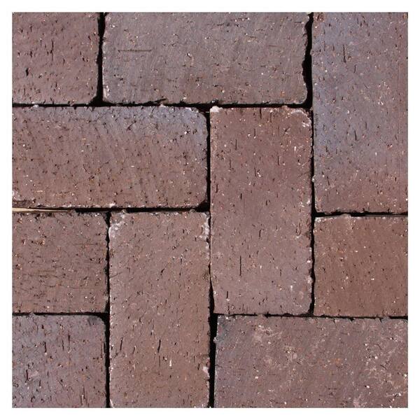 Unbranded Mission Split 8 in. x 4 in. x 1.63 in. Tumbled Clay Brown Flash Paver