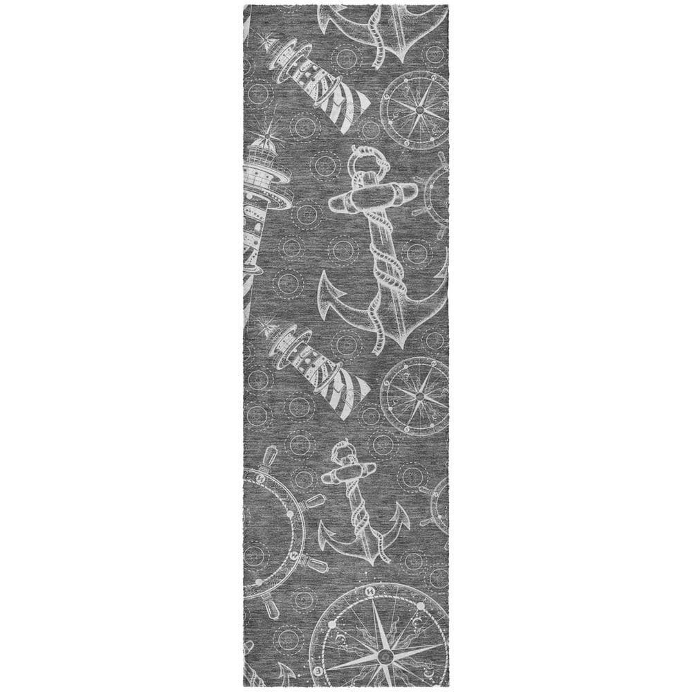 Dream Shag Premium Machine Washable Abstract ADS154 Gray 2 ft. x 7 ft. Runner Rug price history on PriceWatchPro