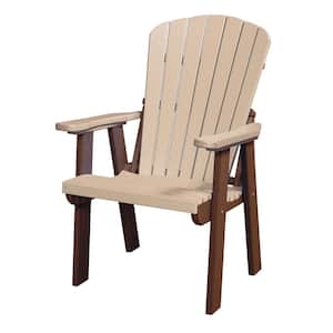 Adirondack Weatherwood and Tudor Brown Fan Back Composite Adirondack Chair