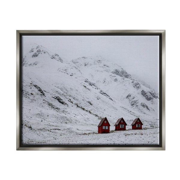 Stupell Industries Snowy Mountain Pass by Daniel Sproul 1-Piece Floater Frame Graphic Print Nature Poster Art Print 21 in. x 17 in.