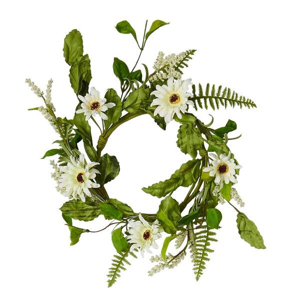 Unbranded White Artificial Daisy Candle Ring (2-Set)