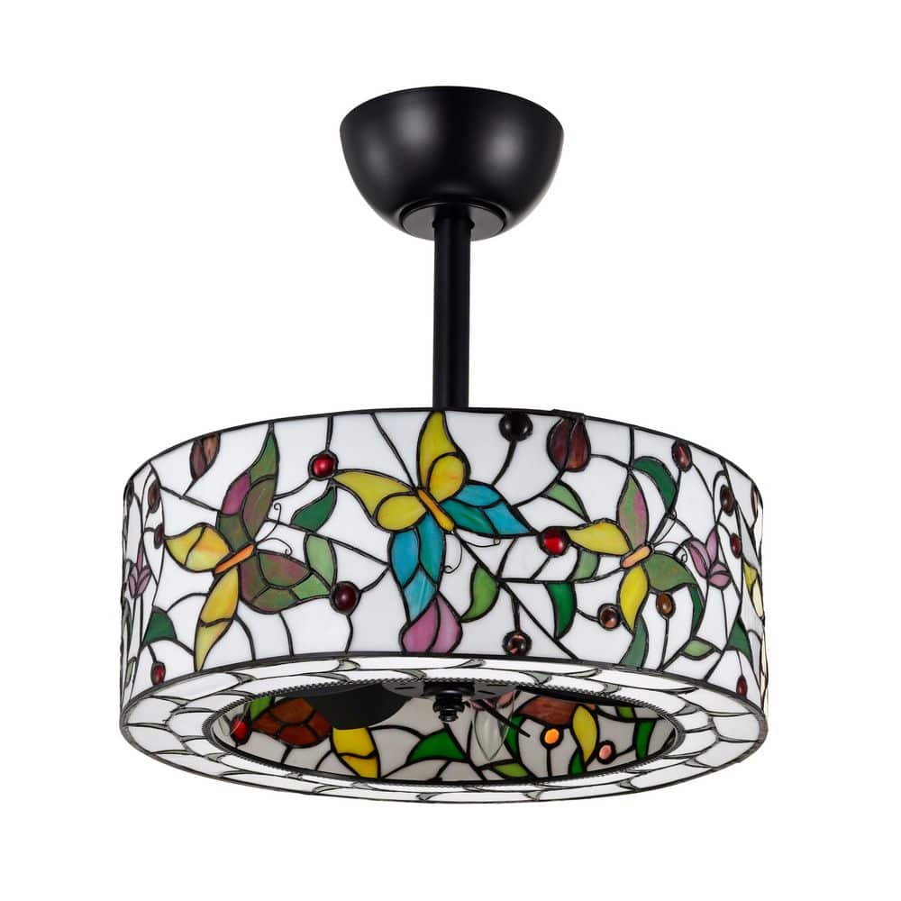 Jorga 17.1 in. 6-Light Indoor Matte Black and White Finish Ceiling Fan with Light Kit price history on PriceWatchPro