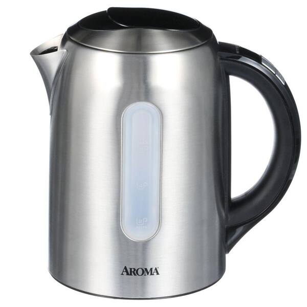 AROMA 6-Cup Digital Cordless Electric Water Kettle in Stainless Steel