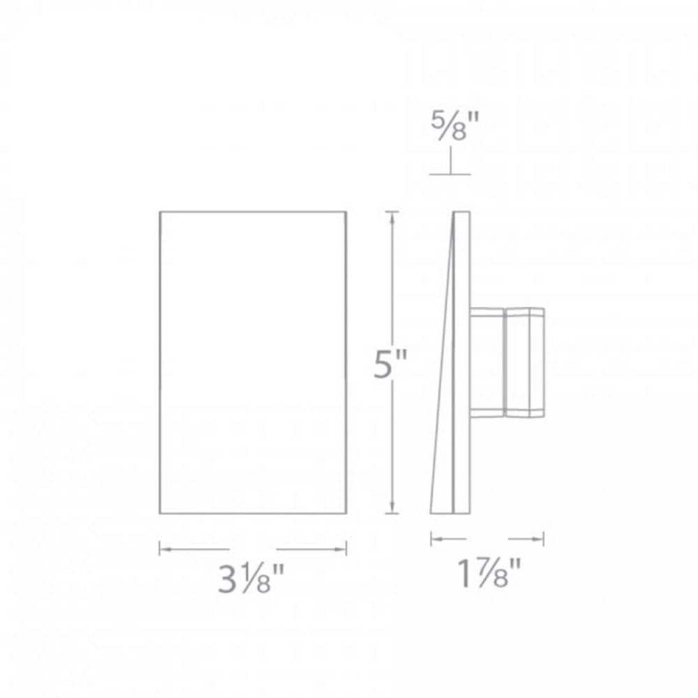 Brushed Nickel Energy-Efficient LED Step and Wall Light with Frosted Diffuser