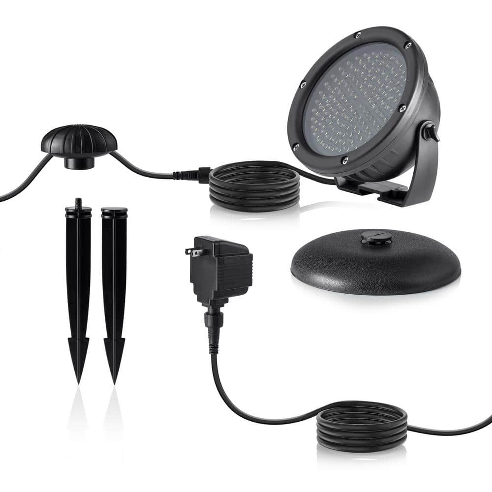 Black Weatherproof LED Outdoor Spotlight with Transformer