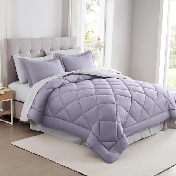 MODERN THREADS Bed In a Bag 7-Piece Amethyst Microfiber Comforter Set, King