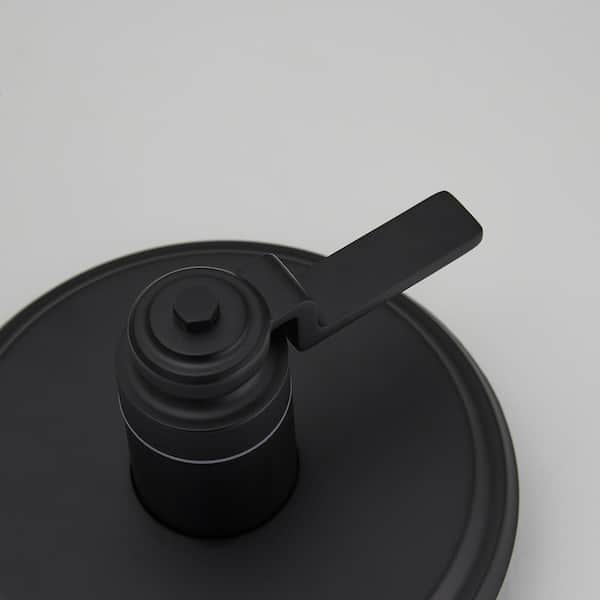 Single-Handle 6-Spray Shower Faucet Set Trim Kit 1.8 Gpm with High Pressure and Valve in Matte Black(Valve Included)