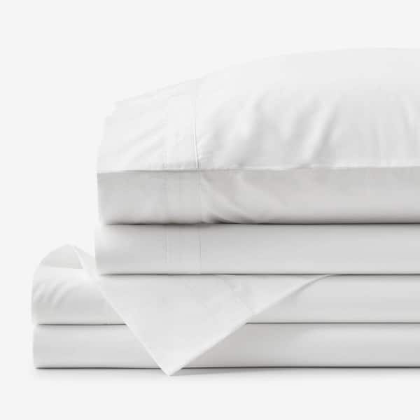 Legends Hotel Supima Contrast Border Percale White King Sheet Set
