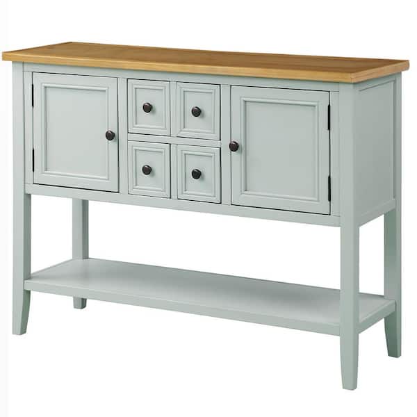 aisword 46 in. Cambridge Series Buffet Sideboard Console Table with Bottom-Shelf - Lime White