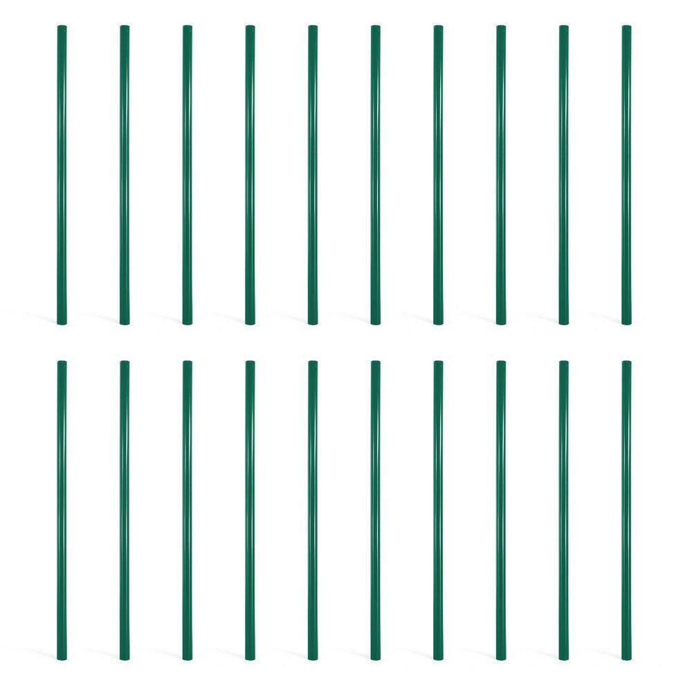 Green Galvanized 2-3/8 in. x 2-3/8 in. x 6 ft. Steel Corner Chain Link Fence Terminal Post (20-Pack) price history on PriceWatchPro