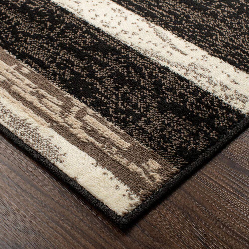 Chocolate Geometric Synthetic 8' x 10' Area Rug