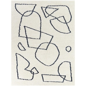 Pavel Navy 7 ft. 10 in. x 10 ft. Abstract Area Rug