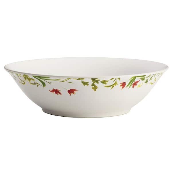 BonJour Dinnerware Meadow Rooster Stoneware 10 in. Round Serving Bowl