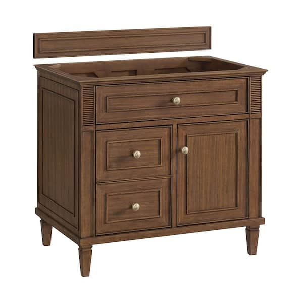 Lorelai 35.88 in. W x 23.5 in. D x 32.88 in. H Bath Vanity Cabinet without Top in Mid-Century Walnut