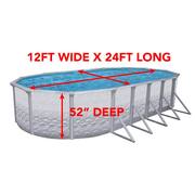 Liberty 12 ft. x 24 ft. oval 52 in. Hard Side Pool with step and ladder
