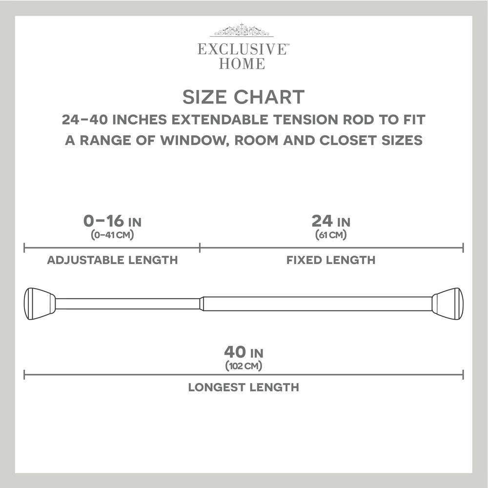 Gold Adjustable Steel Tension Rod, 24"-40"