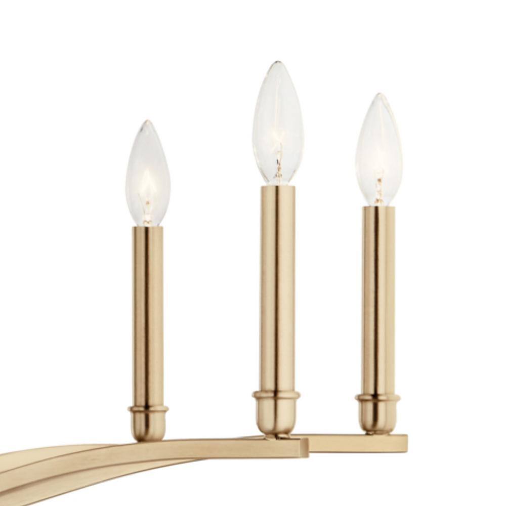 Champagne Bronze 14-Light 2-Tier Candle Chandelier