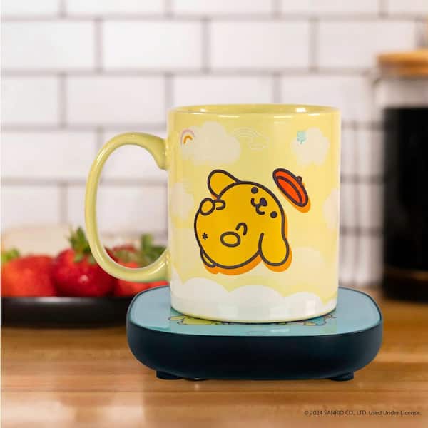Hello Kitty and Friends Pompompurin Single-Cup Yellow Coffee Mug with Mug Warmer for your Coffee Maker