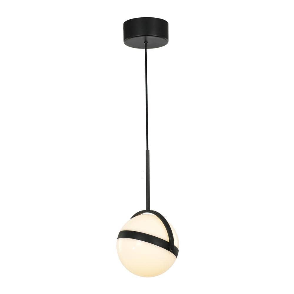 Matte Black Mini LED Globe Pendant Light
