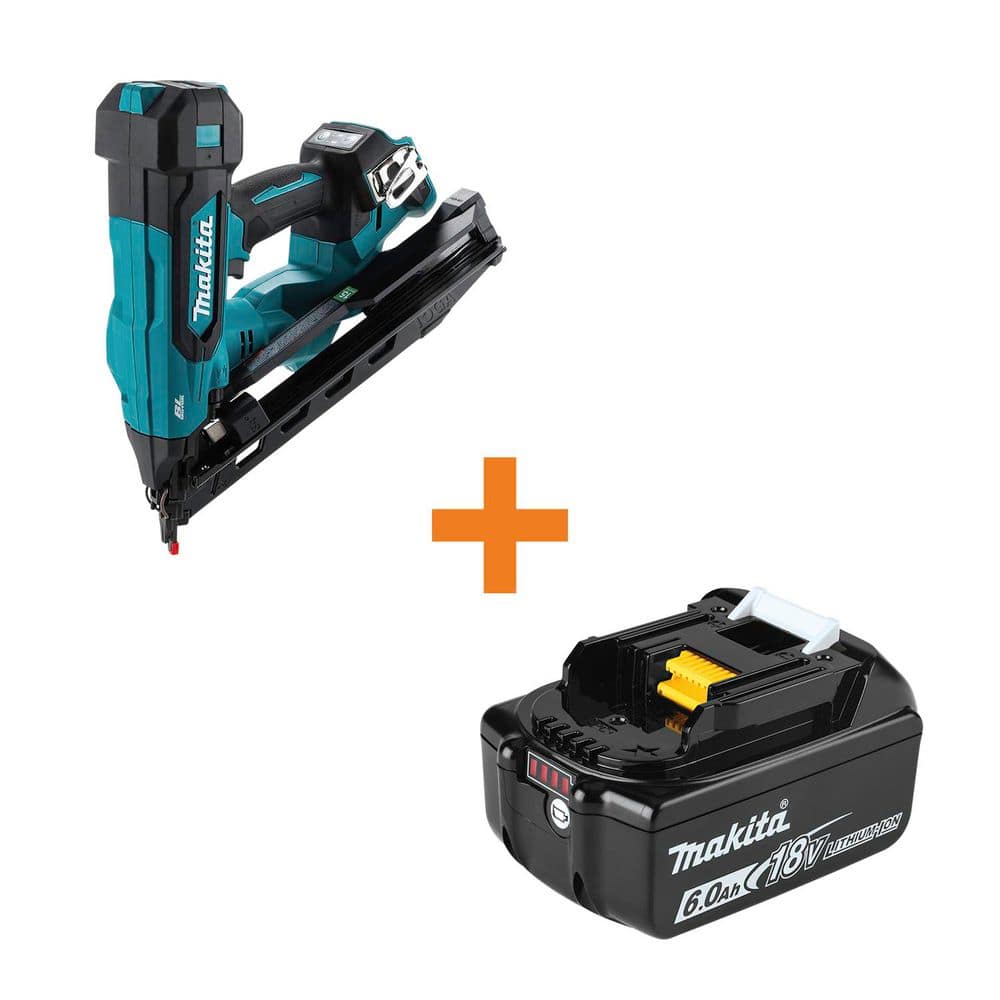 18V LXT Lithium-Ion Brushless Cordless 2-1/2 in. Angled Finish Nailer, 15 Ga., (Tool Only) with 18V LXT 6.0 Ah Battery price history on PriceWatchPro