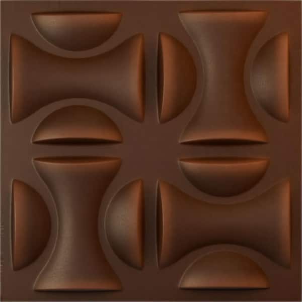 Ekena Millwork 19 5/8 in. x 19 5/8 in. York EnduraWall Decorative 3D Wall Panel, Aged Metallic Rust (12-Pack for 32.04 Sq. Ft.)
