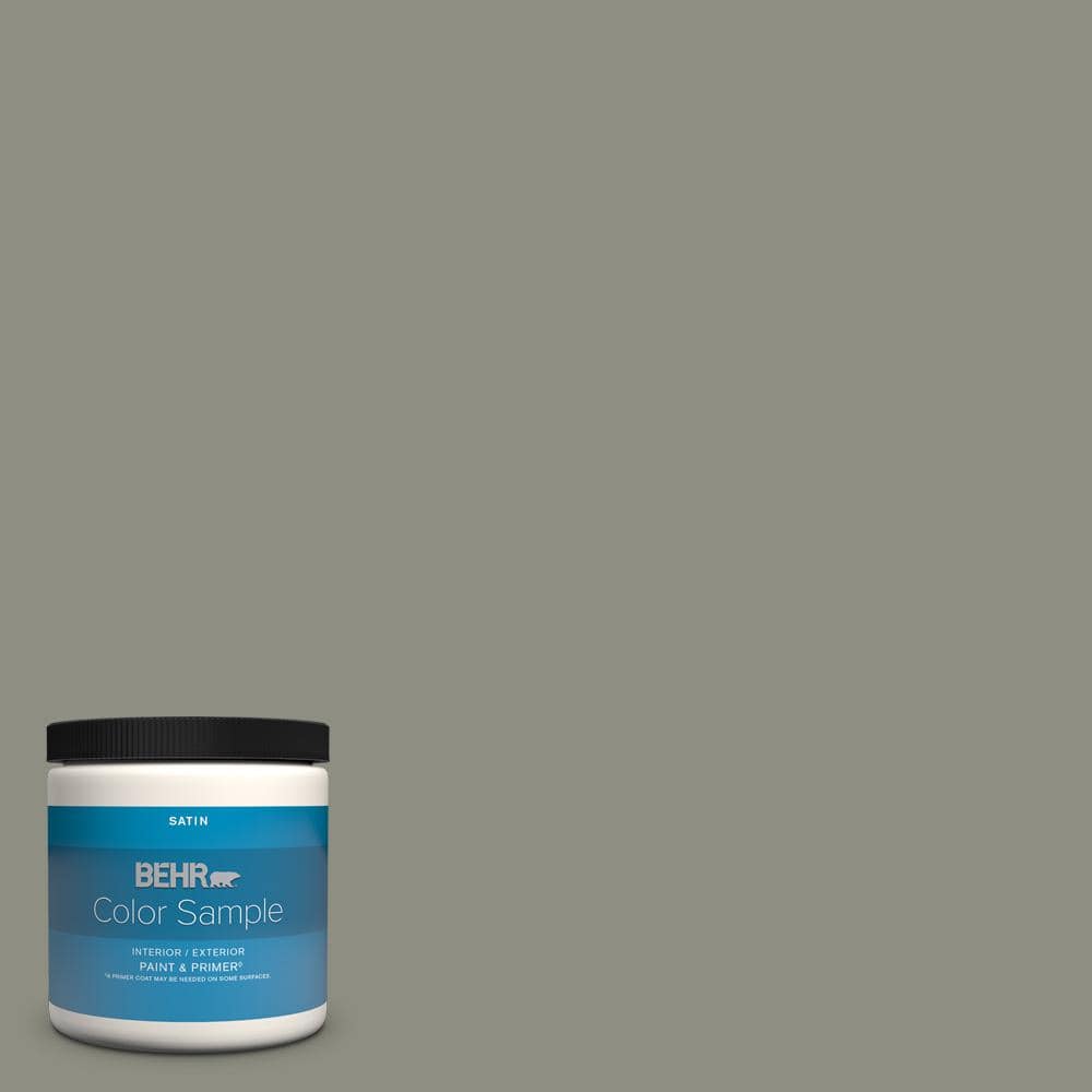 BEHR PREMIUM PLUS 8 oz. #N370-5 Incognito Satin Enamel Interior