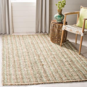 Natural Fiber Sage/Beige 4 ft. x 4 ft. Woven Crosstitch Square Area Rug