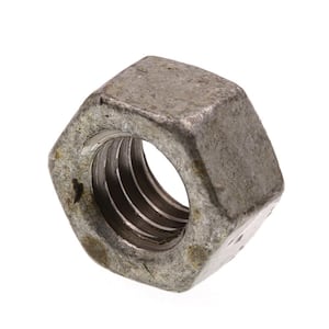 3/8 in.-16 A563 Grade A Hot Dip Galvanized Steel Finished Hex Nuts (100-Pack)