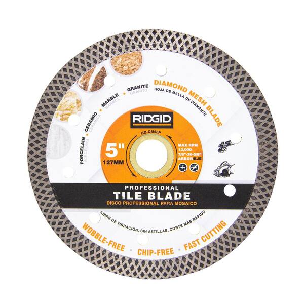 RIDGID 5 in. Turbo Mesh Rim Diamond Blade