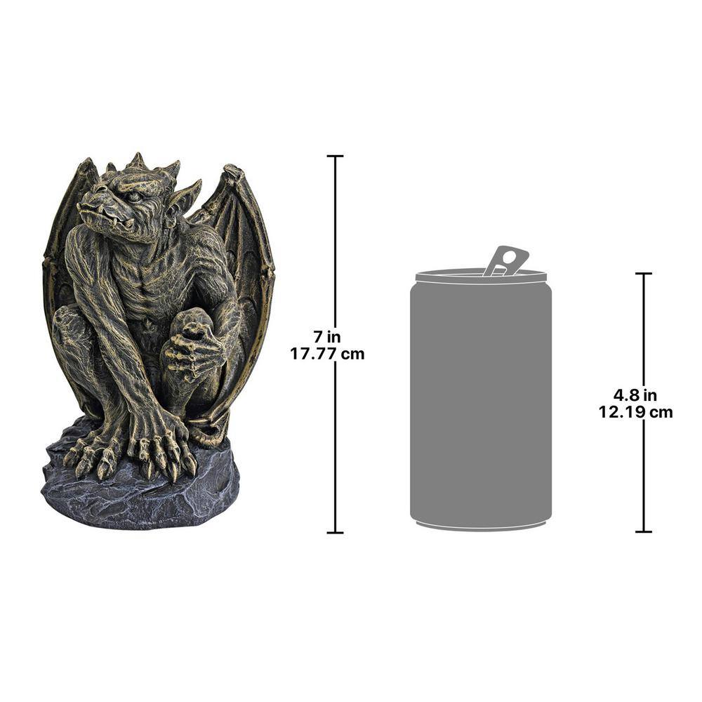 Silas Medium Gray Resin Gothic Gargoyle Sentry Statue