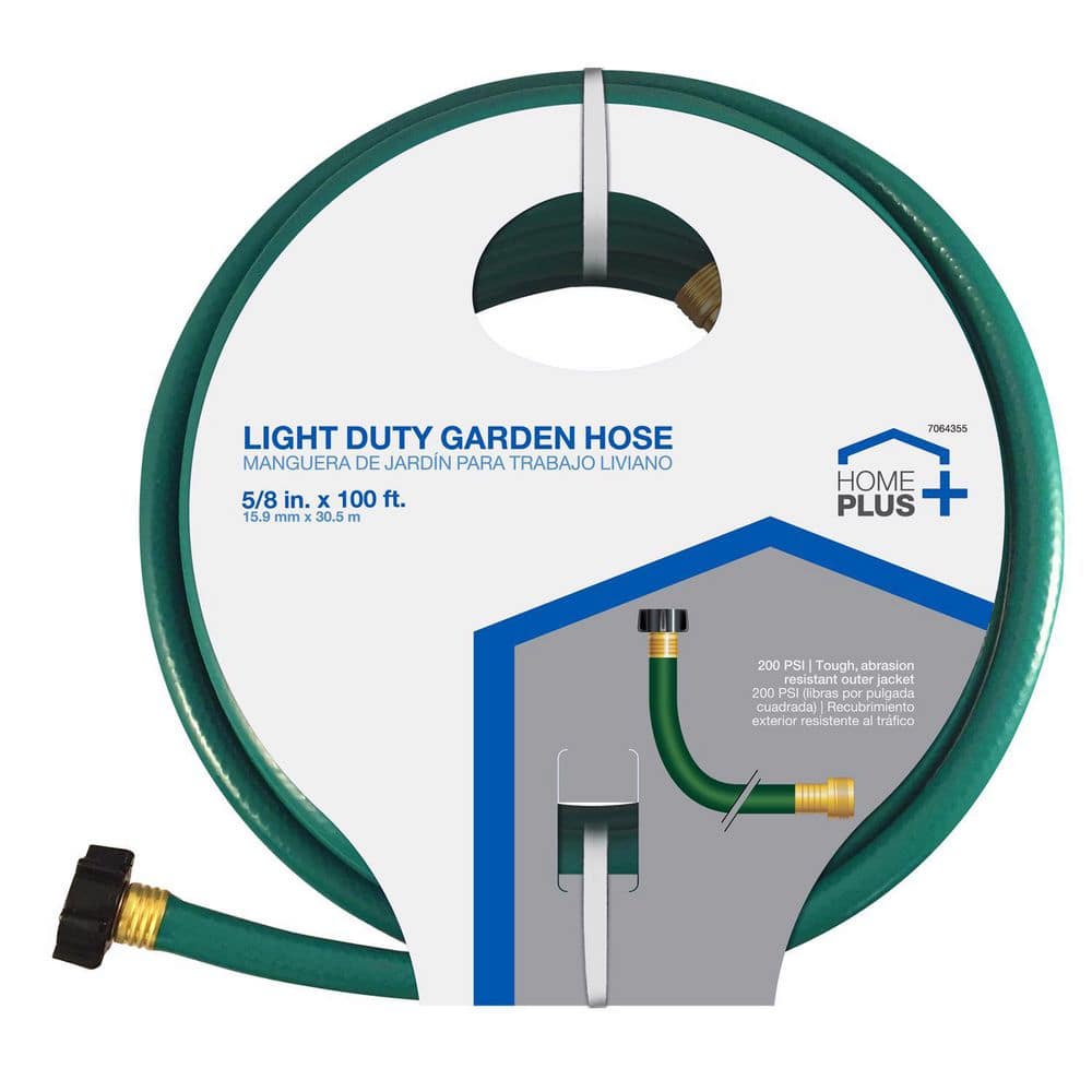 Home Plus 5/8 in. D x 100 ft. L Light Duty Garden Hose