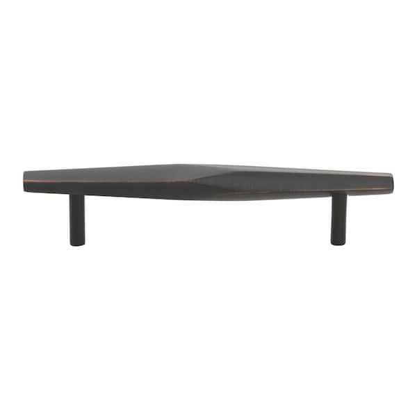 GlideRite 5 in. Screw Spacing Oil Rubbed Bronze Solid Faceted Cabinet Drawer Bar Pulls (10-Pack)