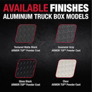 72 in. Gloss Black Aluminum Full Size Low Profile Crossover Truck Tool Box