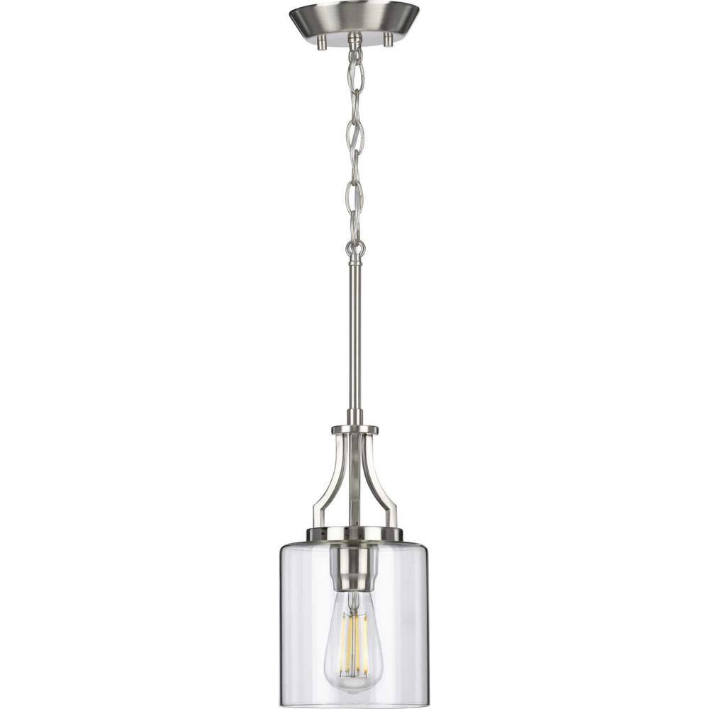 Lassiter Brushed Nickel Clear Glass Mini-Pendant Light
