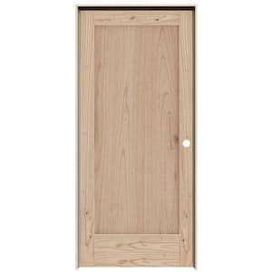 MODA Rustic 24 in. x 80 in. Left-Hand Natural Unfinished Wood Single Prehung Interior Door